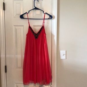 Pink mini express chiffon dress size xs